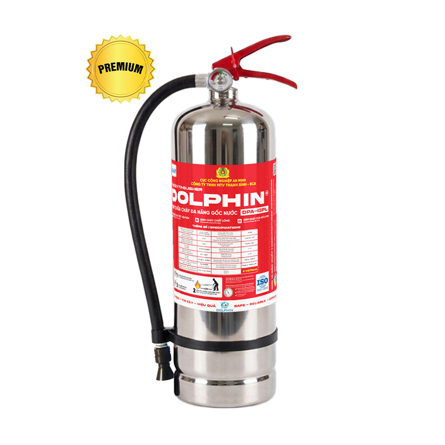 Bình chữa cháy đa năng gốc nước Dolphin - DPA-I3PL Premium - BÌNH 3.5 LÍT